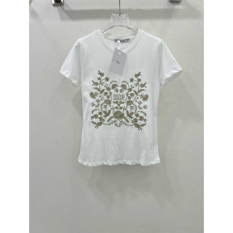 D*or t-shirt cotton jersey white