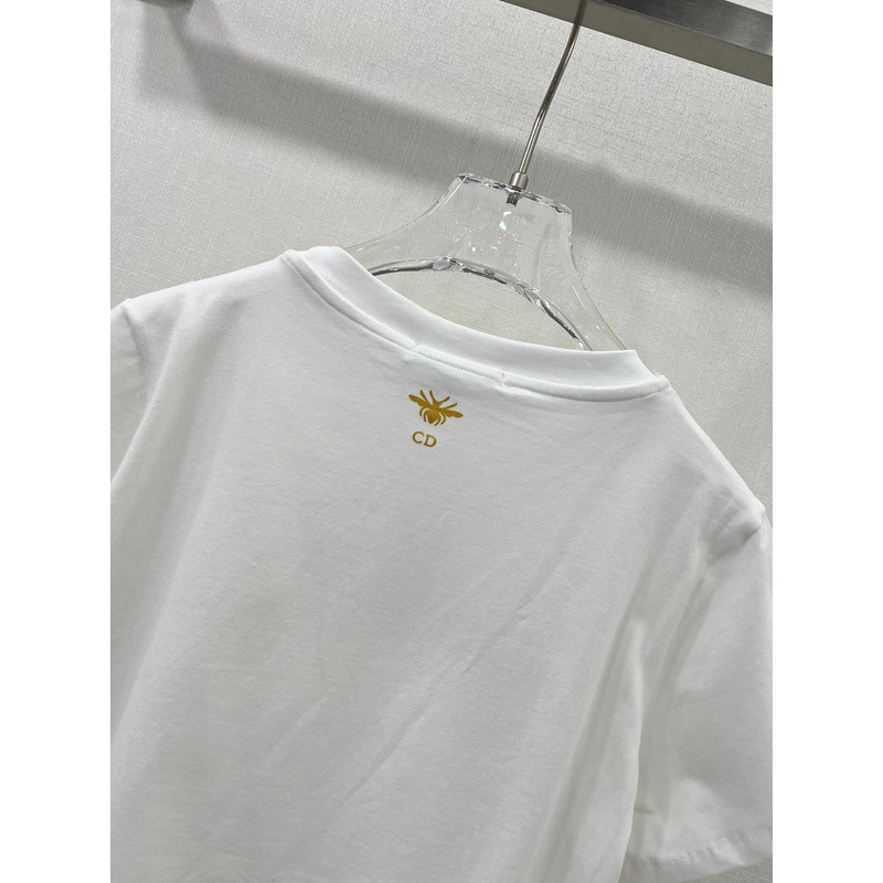 D*or t-shirt cotton jersey with gold-tone constellation white