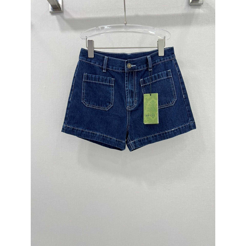 G*u*i denim shorts blue