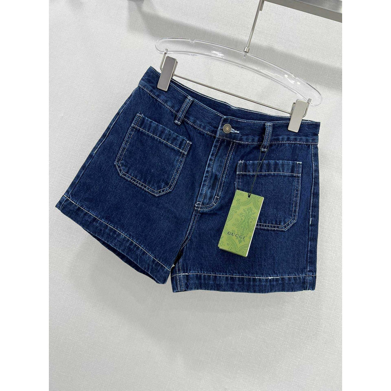 G*u*i denim shorts blue