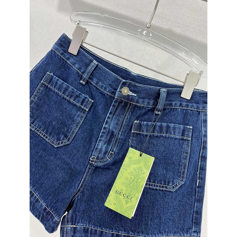 G*u*i denim shorts blue