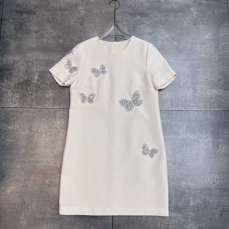 Valentino Butterfly Dress White