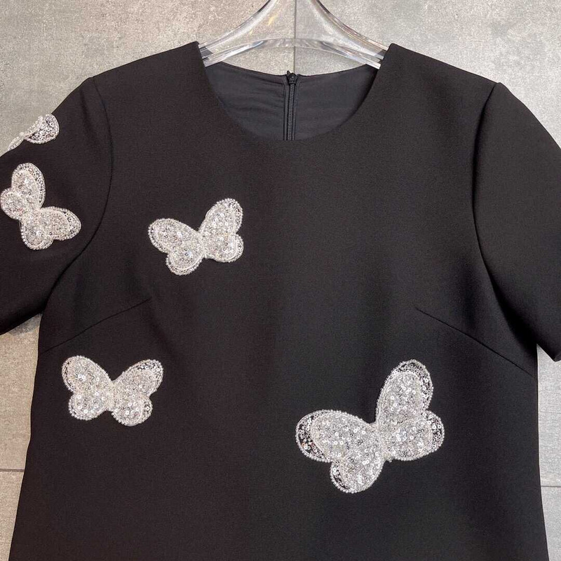 Valentino Butterfly Dress Black