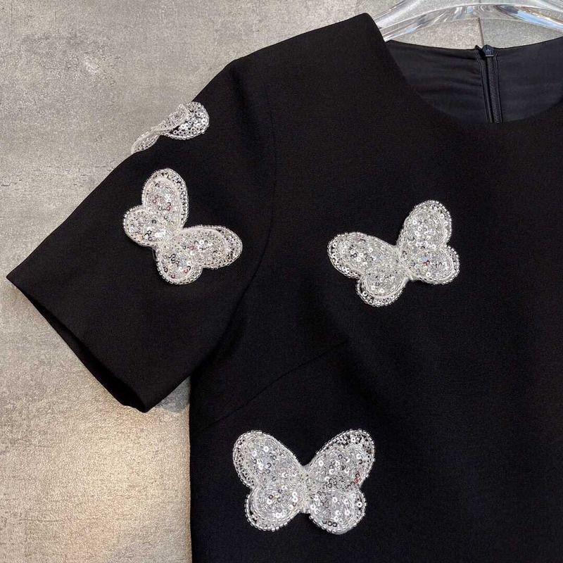 Valentino Butterfly Dress Black