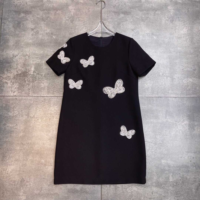 Valentino Butterfly Dress Black