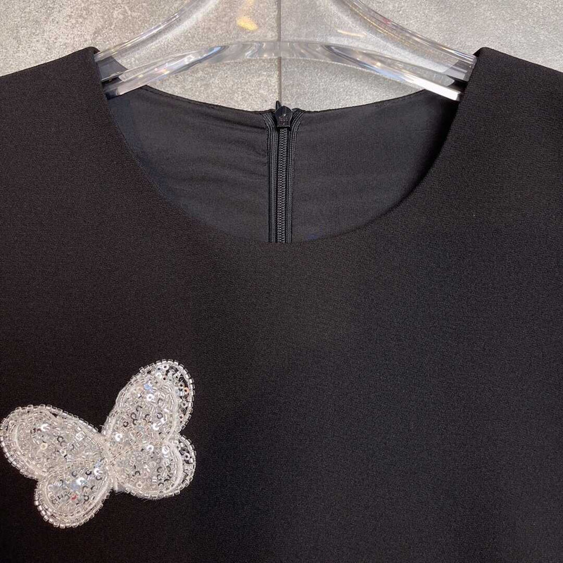 Valentino Butterfly Dress Black