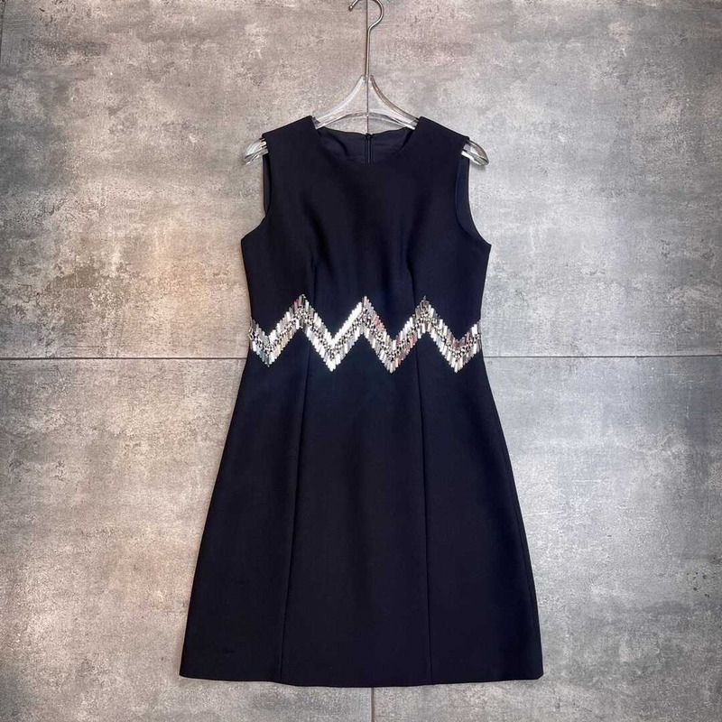 Miu Miu Sequin Embellished Dress Black