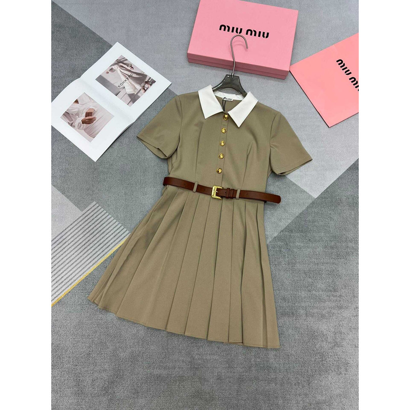 Miu Miu Dress Khaki Green