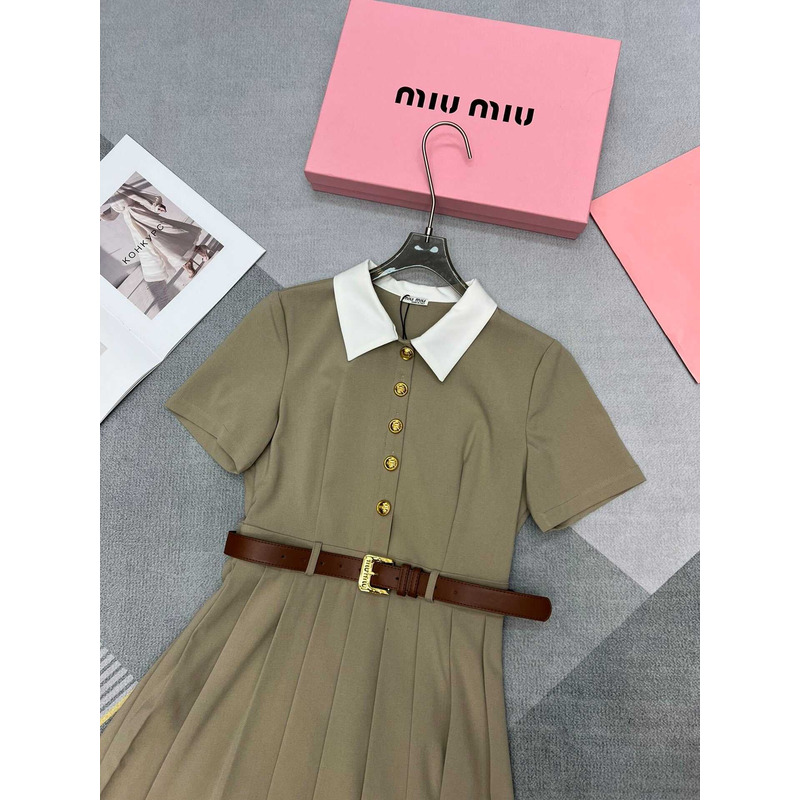 Miu Miu Dress Khaki Green