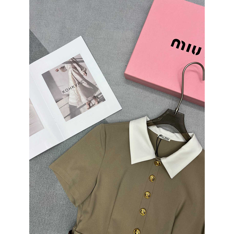 Miu Miu Dress Khaki Green