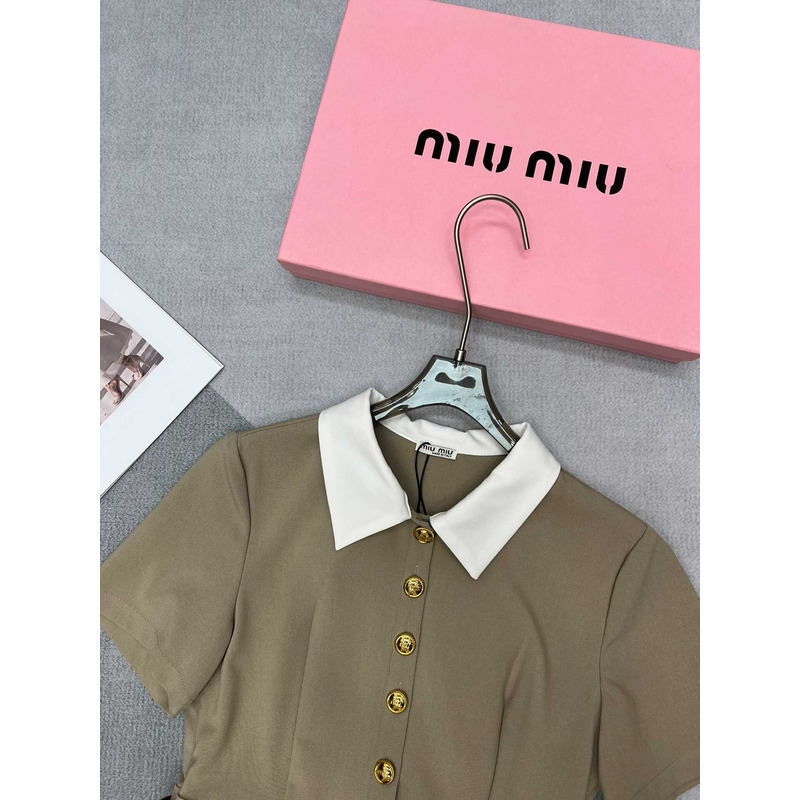 Miu Miu Dress Khaki Green