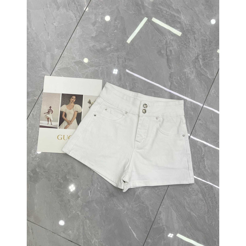 Ch*el denim shorts white