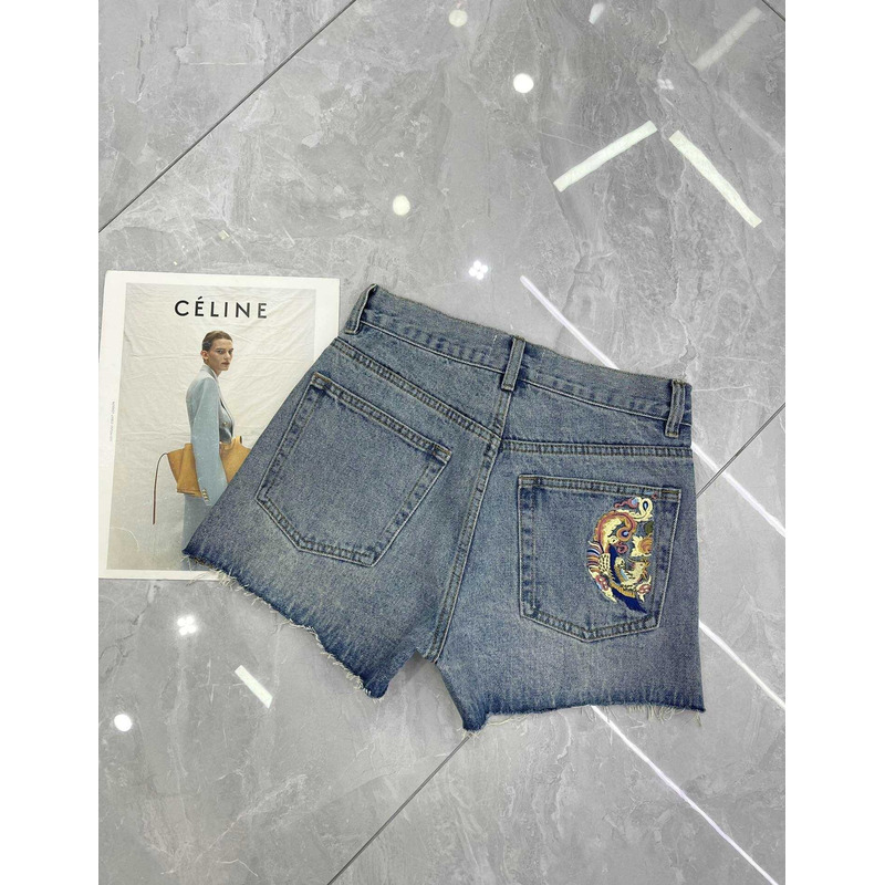 Ch*el denim short blue