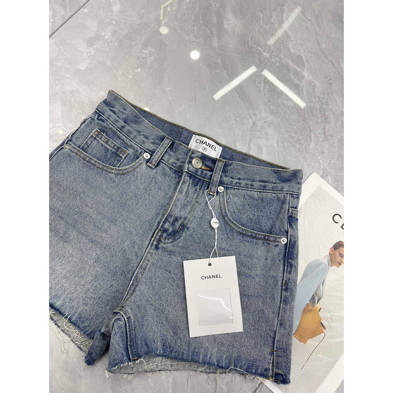 Ch*el denim short blue