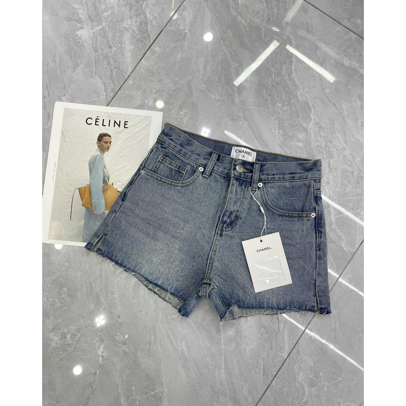 Ch*el denim short blue