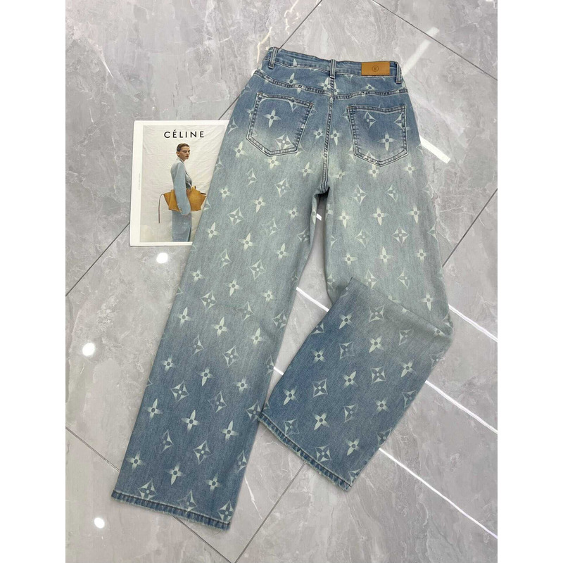 l**is V*t*n monogram denim jeans blue