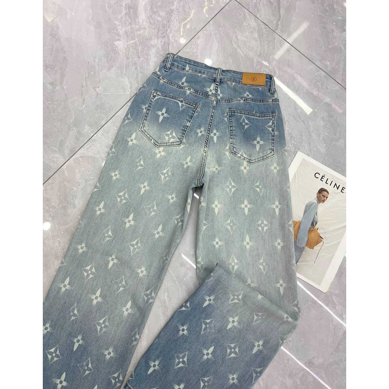 l**is V*t*n monogram denim jeans blue