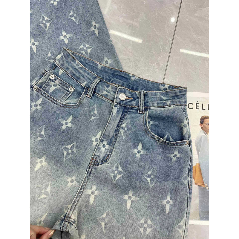 l**is V*t*n monogram denim jeans blue