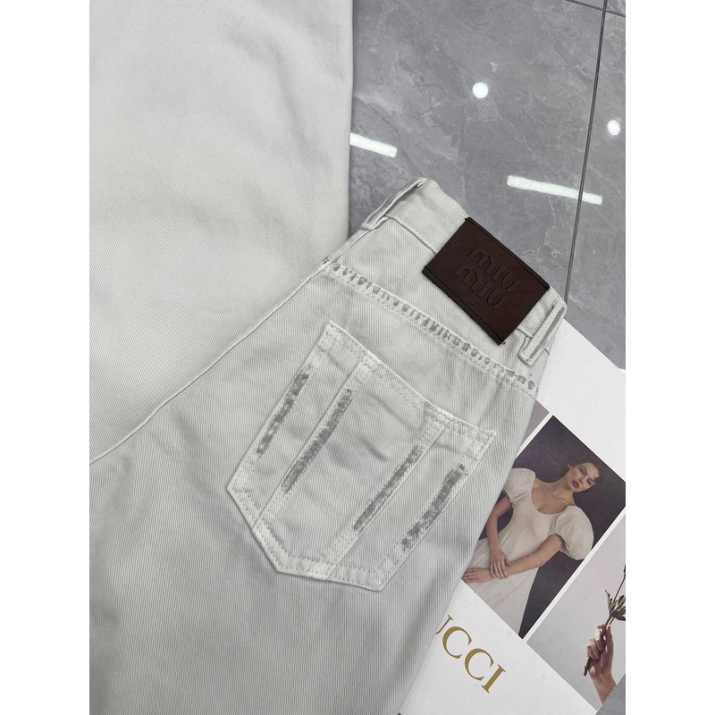 Miu Miu Denim Jeans White