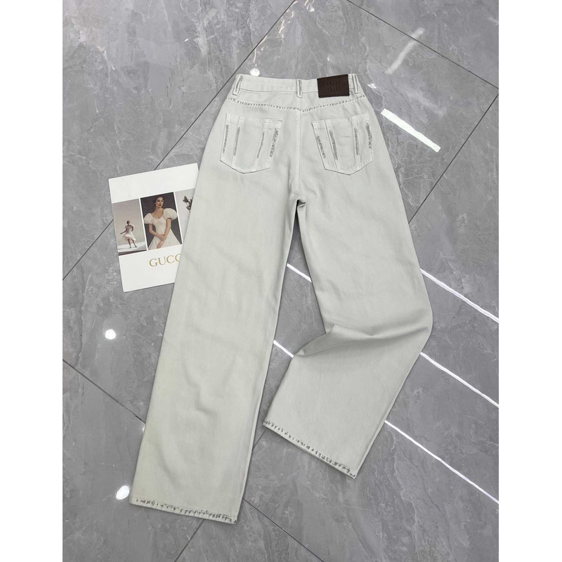 Miu Miu Denim Jeans White