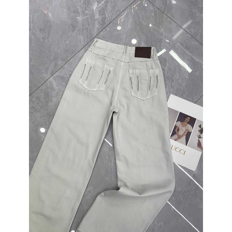 Miu Miu Denim Jeans White