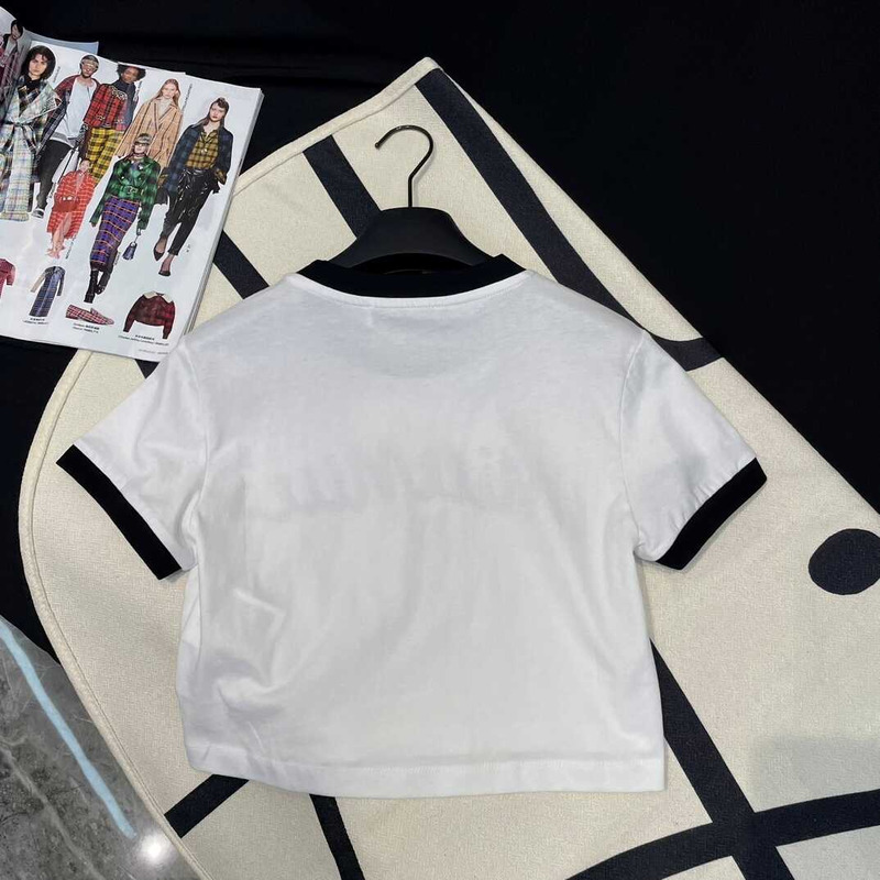 Miu Miu Cotton Jersey T-shirt With Logo White