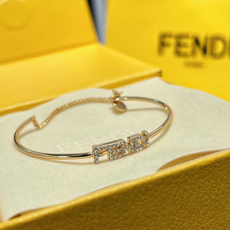 F**di F**digraphy bracelet gold bracelet