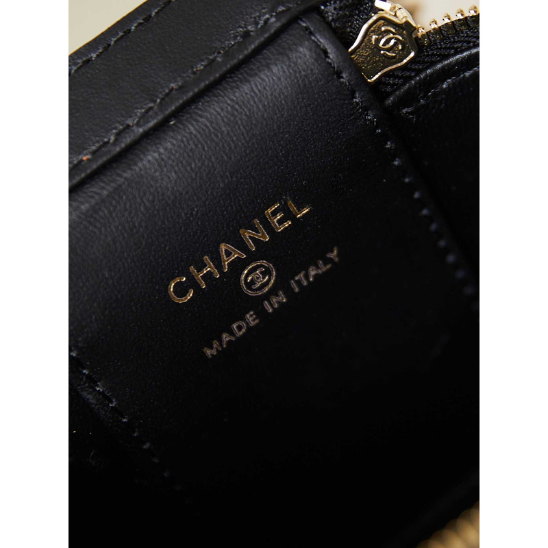 Ch*el mini make-up case bag in black