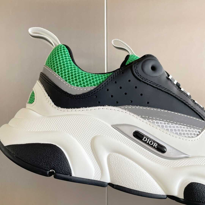 D*or leather b22 sneakers in green and white