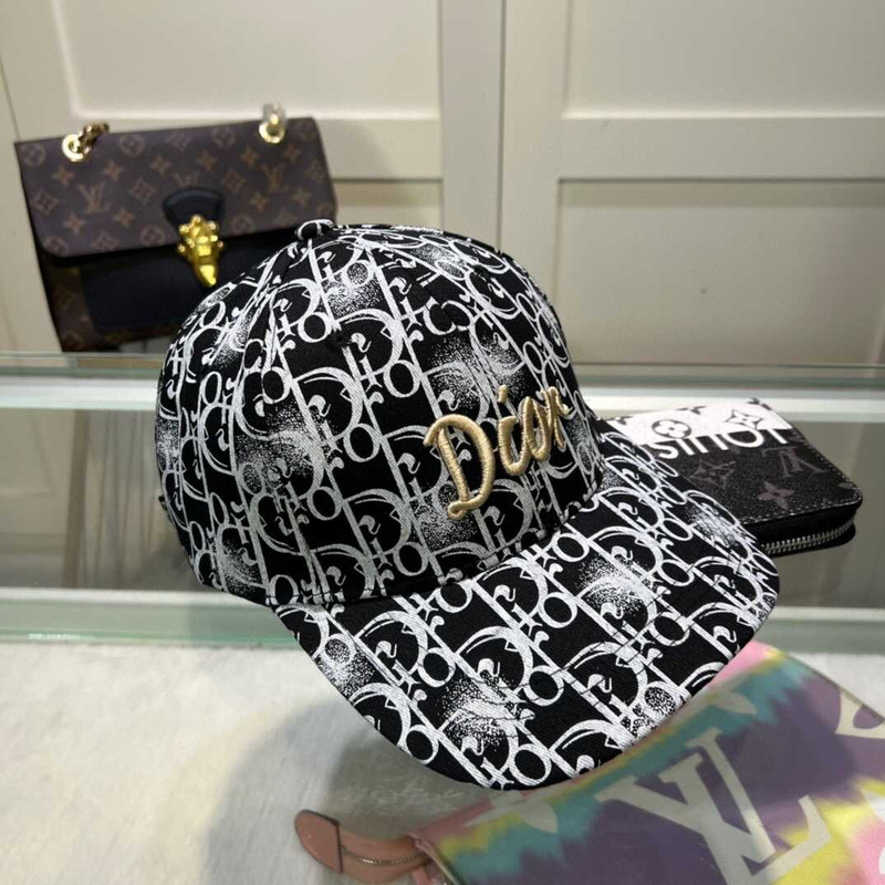 D*or logo oblique print cap