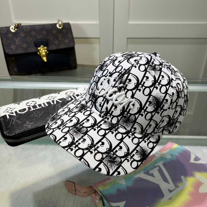 D*or logo oblique print cap