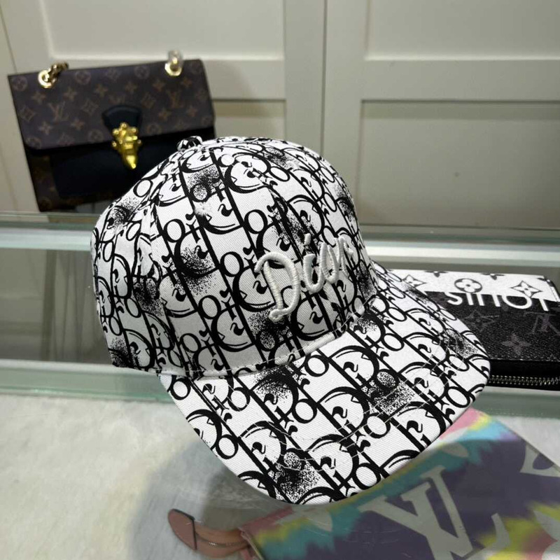 D*or logo oblique print cap