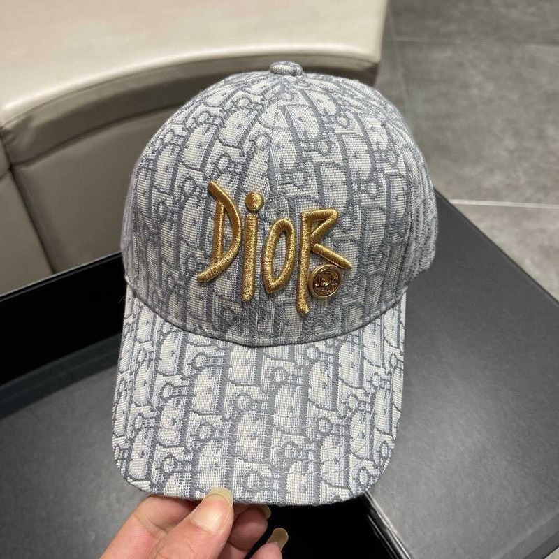 D*or logo oblique print cap