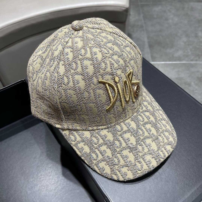 D*or logo oblique print cap