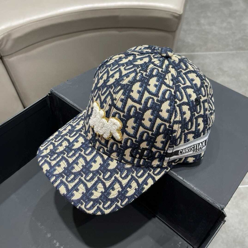 D*or logo oblique print cap