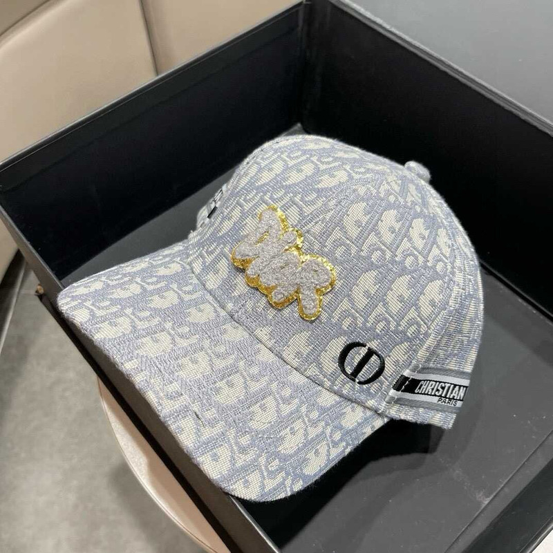 D*or logo oblique print cap