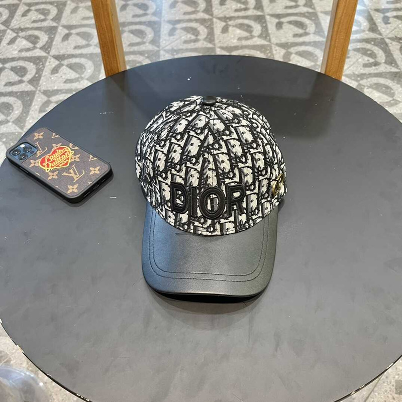 D*or logo oblique print cap