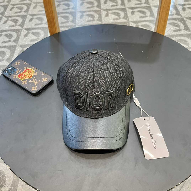 D*or logo oblique print cap