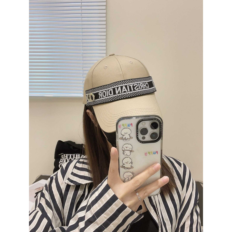 D*or logo baseball cap  apricot