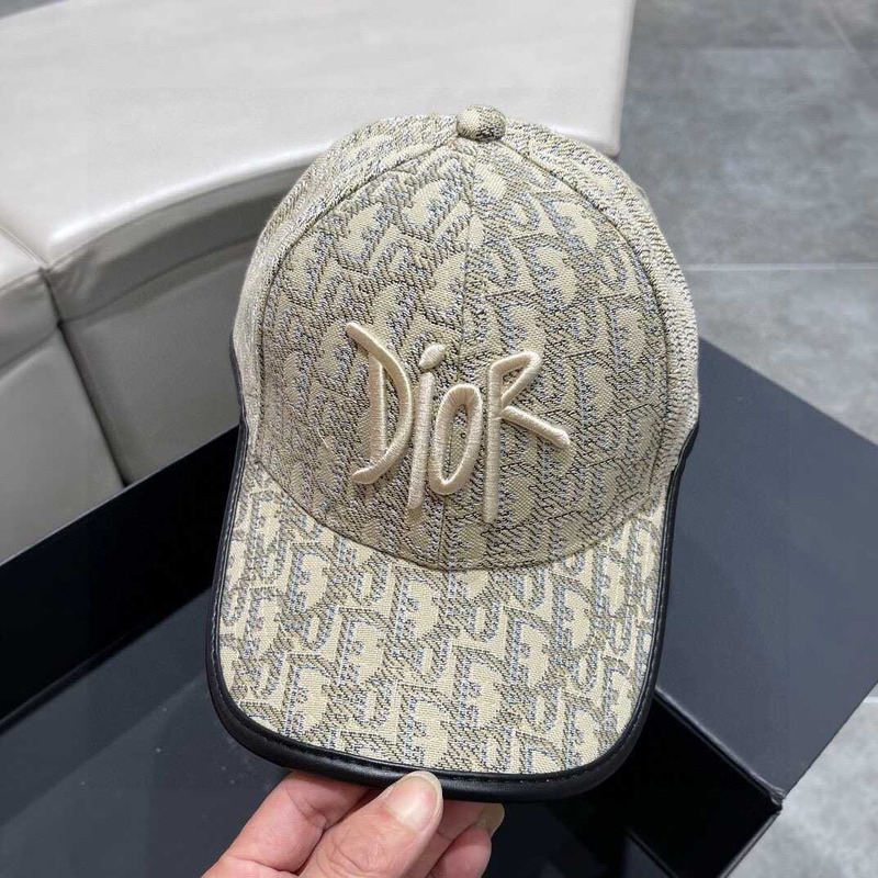 D*or logo oblique print cap