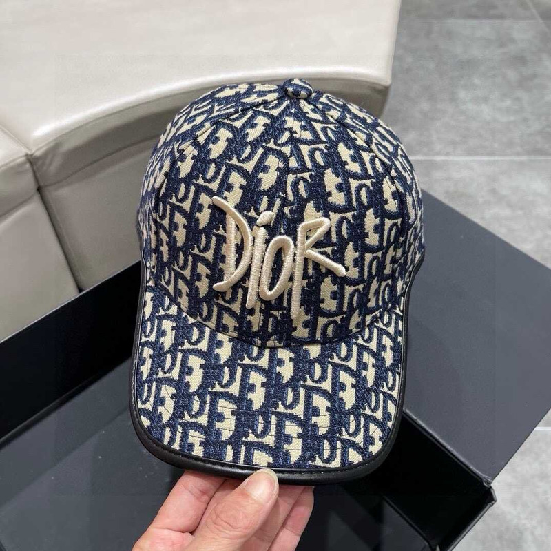 D*or logo oblique print cap