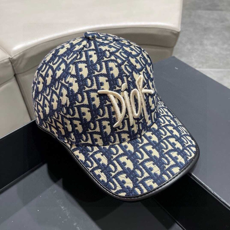 D*or logo oblique print cap