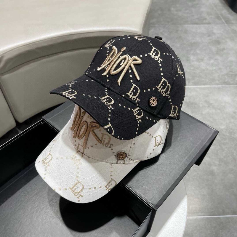 D*or logo oblique print cap