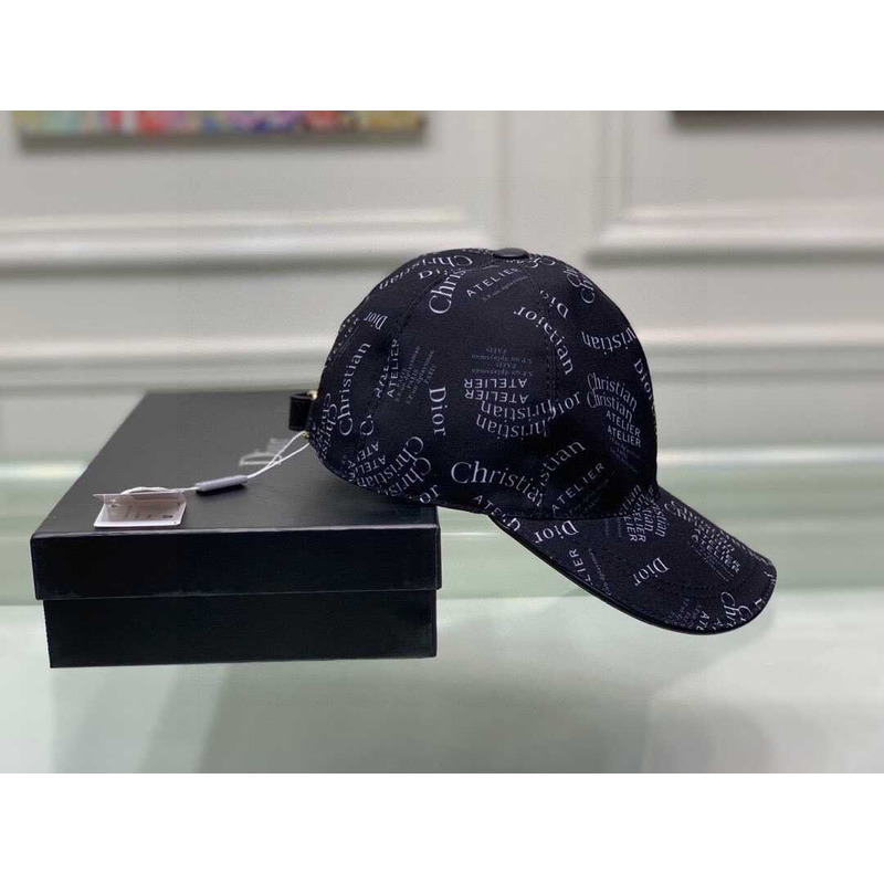 D*or logo oblique print cap