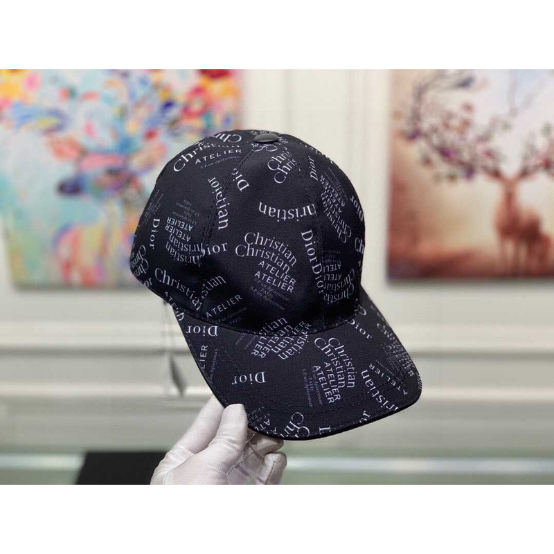 D*or logo oblique print cap