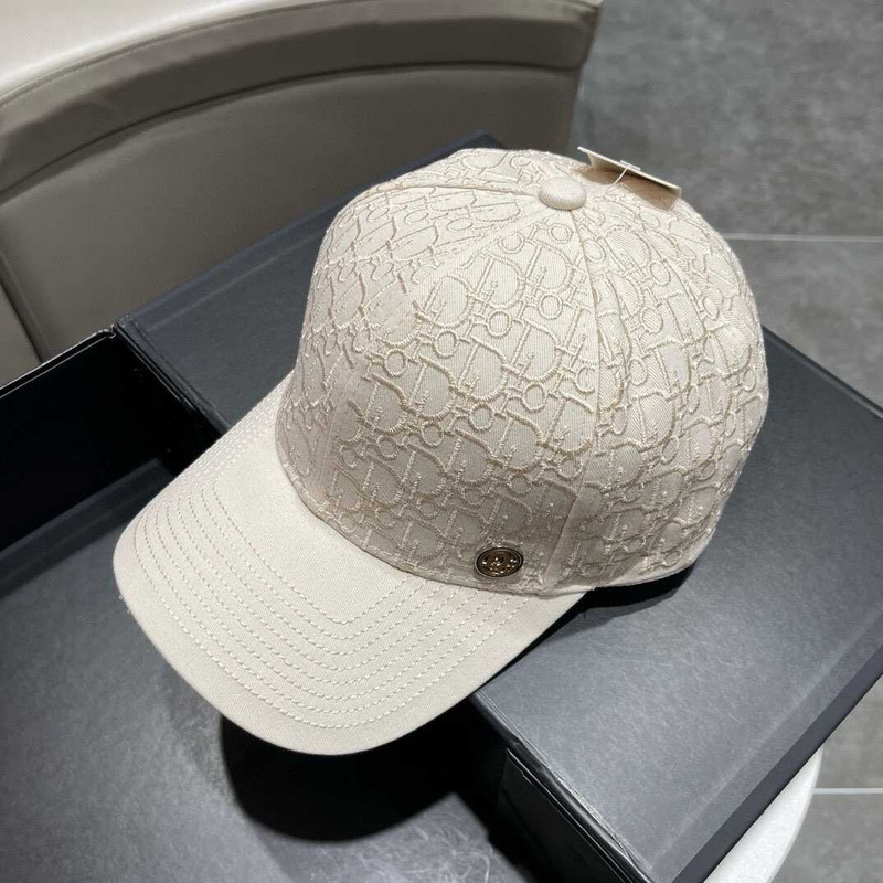 D*or D*or oblique print cap in white