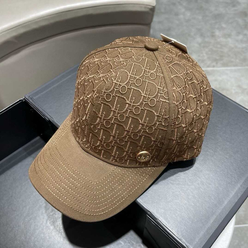 D*or D*or oblique print cap in brown