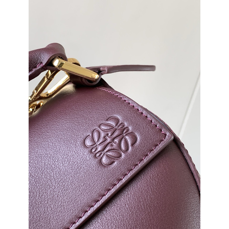 Loewe Puzzle Small Bag In Wine Calfskin