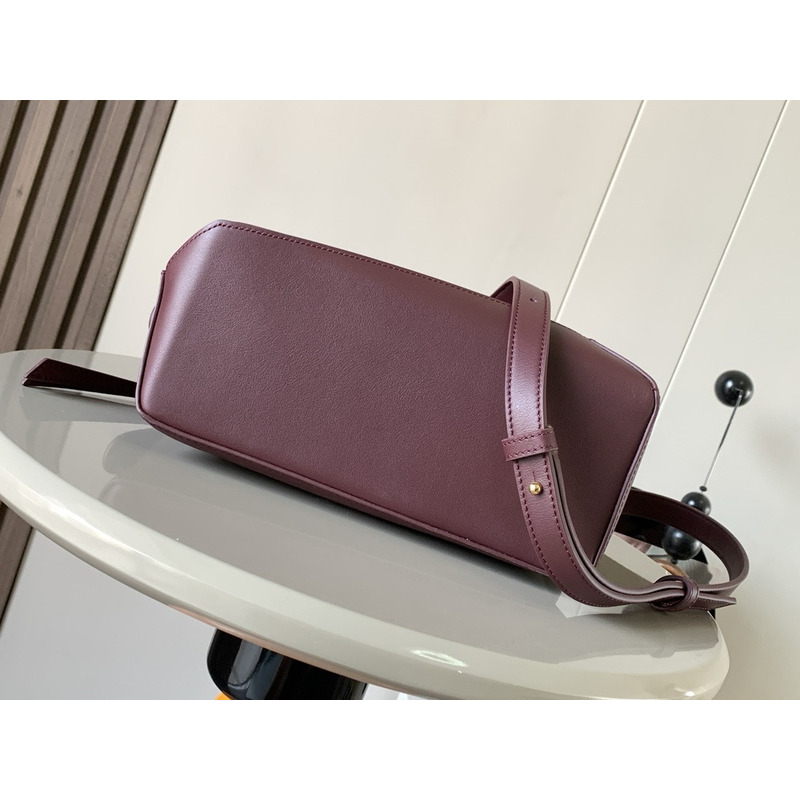 Loewe Puzzle Small Bag In Wine Calfskin