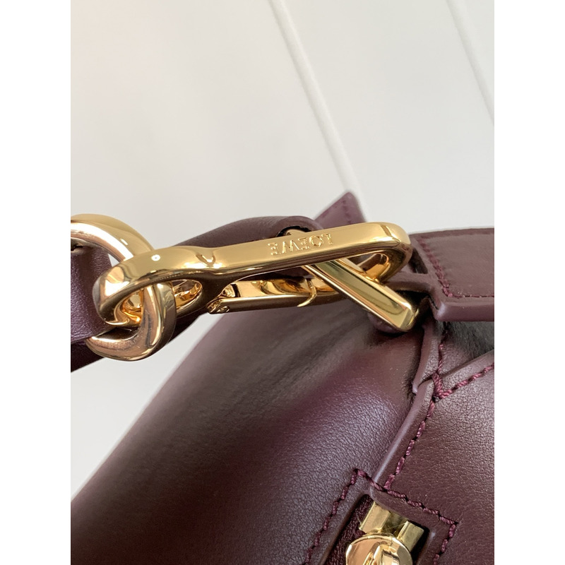 Loewe Puzzle Small Bag In Wine Calfskin